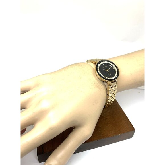 Armitron Women\'s Watch 75/5796GP Black Dial Quartz Gold Tone Steel Gemmed 28mm main image 11